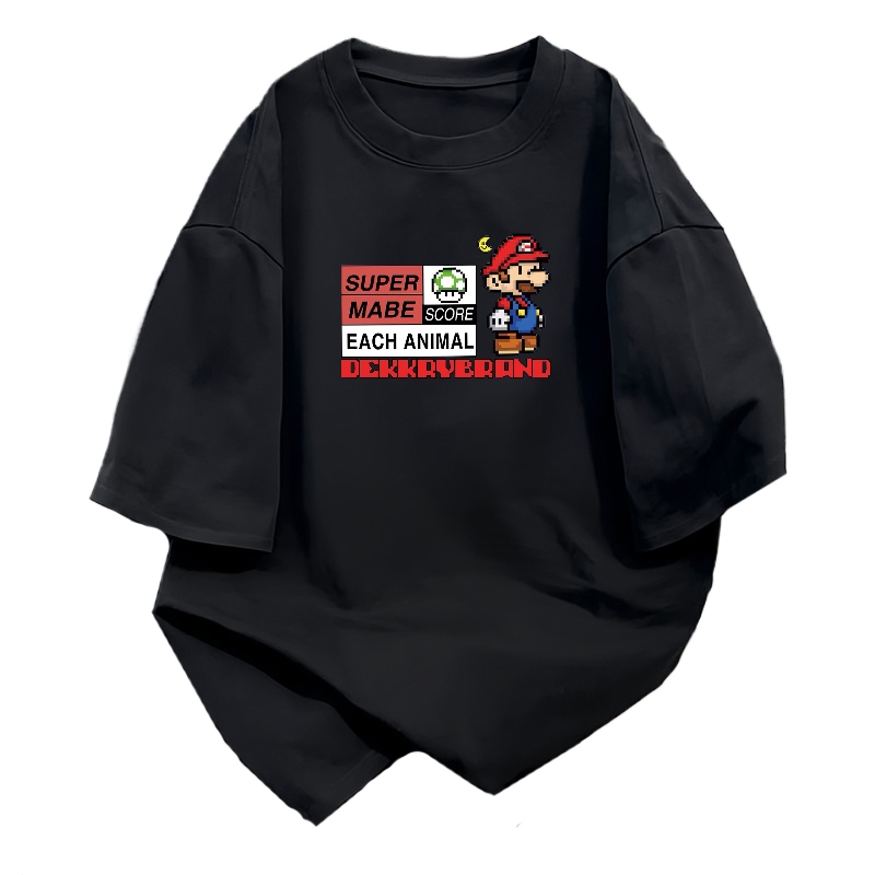 【พร้อมส่ง】🔥NASA ทรงโอเวอร์ไซส์ เสื้อยืด ผ้าฝ้ายแท้100% คอกลม แขนสั้น 🧨ลายพิมพ์แมรี่ ใส่ได้ทั้งชายหญิง YG1021 - รูปที่ 7