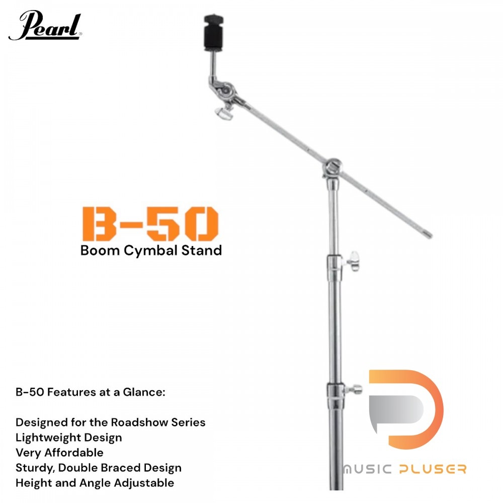 Pearl B50 ขาตั้งฉาบ ทำได้ทั้งขาตรงและขาบูม ขาคู่ แข็งแรง น้ำหนักเบา ขาตั้งที่คุ้มค่าสําหรับผู้เริ่มต้นและมือกลองอาชีพ ราคา ถูกที่สุด ดีลบีเคเค แกลเลอรีภาพที่ 2