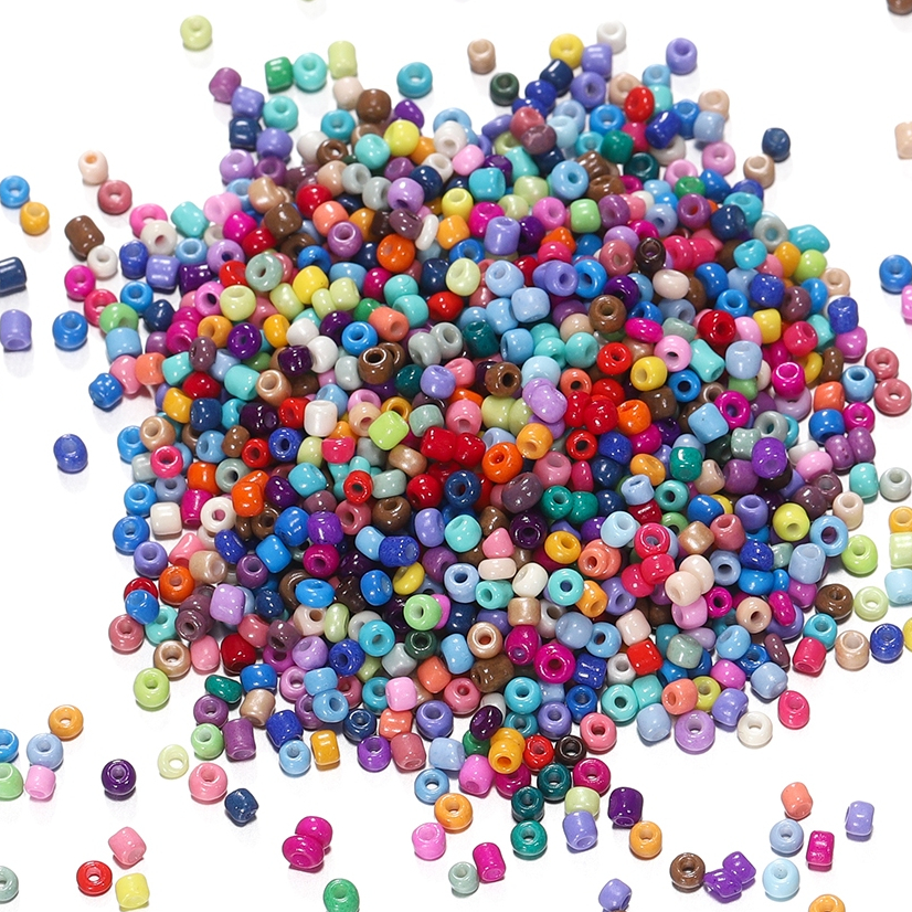 St. kunkka 150-1000ชิ้น 2/3/4mm ลูกปัดแก้วข้าวลูกปัด DIY เครื่องประดับทําสร้อยคอสร้อยข้อมือ