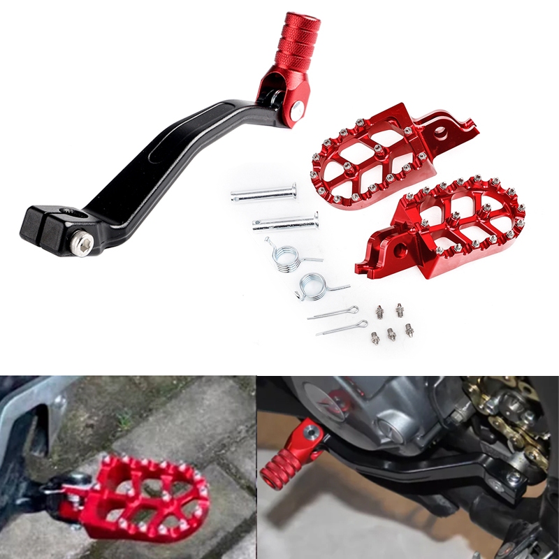 เกียร์รถจักรยานยนต์ Shift เท้า Lever เหยียบ Shifter หมุด Rest เท้าเหยียบ Footpegs สําหรับ HONDA CRF2