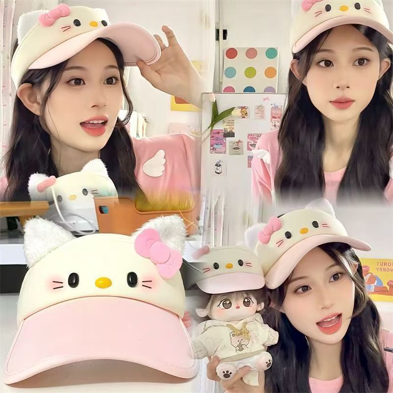 Hello Kitty หมวกกันแดด หมวกฤดูร้อน การ์ตูนน่ารัก