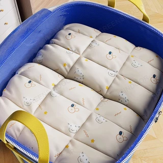 【พร้อมส่ง】350L กระเป๋าเก็บของ กระสอบเก็บผ้านวมพับได้ ถุงเก็บผ้าห่มมีซิปคู่ กันน้ำและกันฝุ่น ผ้าหนา