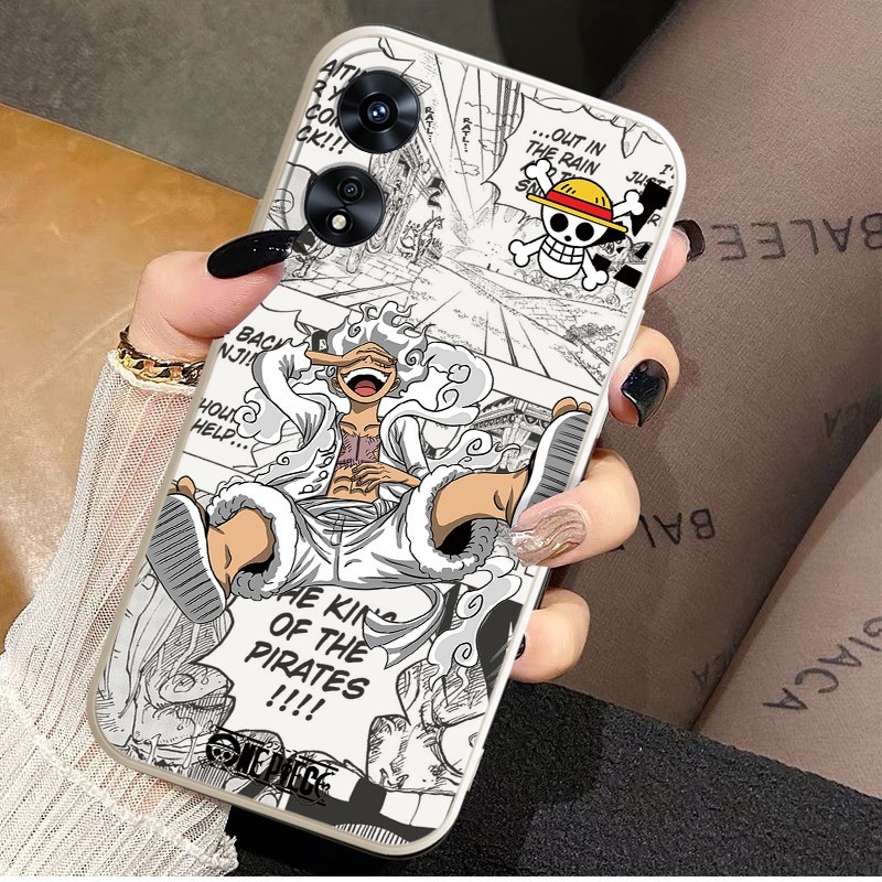 ปลอกสําหรับ OPPO A78 A38 4G A18 4G A60 A3X A3 5G One Piece series D Luffy Soft TPU PHONE CASE