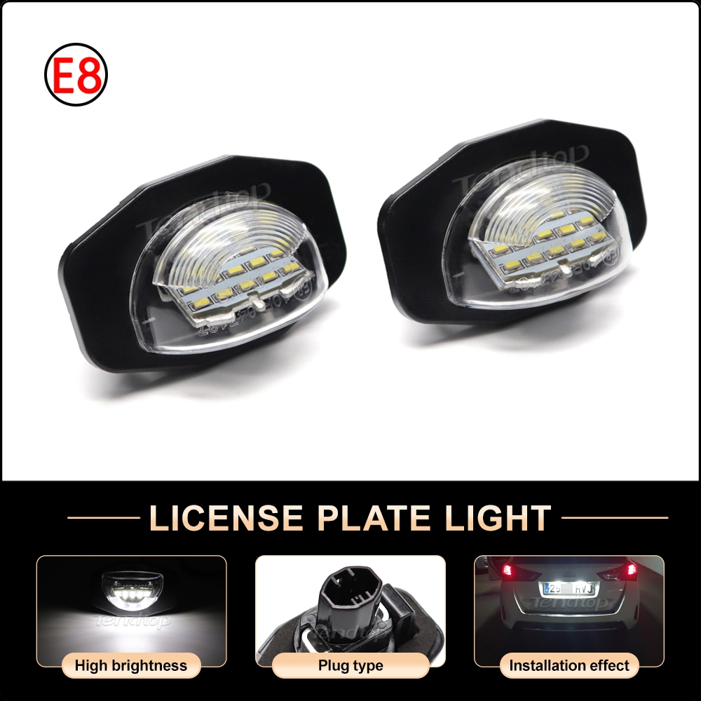 2PCS ไฟส่องป้าย ทะเบียน LED 18 ชิพ สำหรับ Toyota Altis 08-13 Alphard 08-14 18 SMDเปลี่ยนทั้งโคม ปลั๊