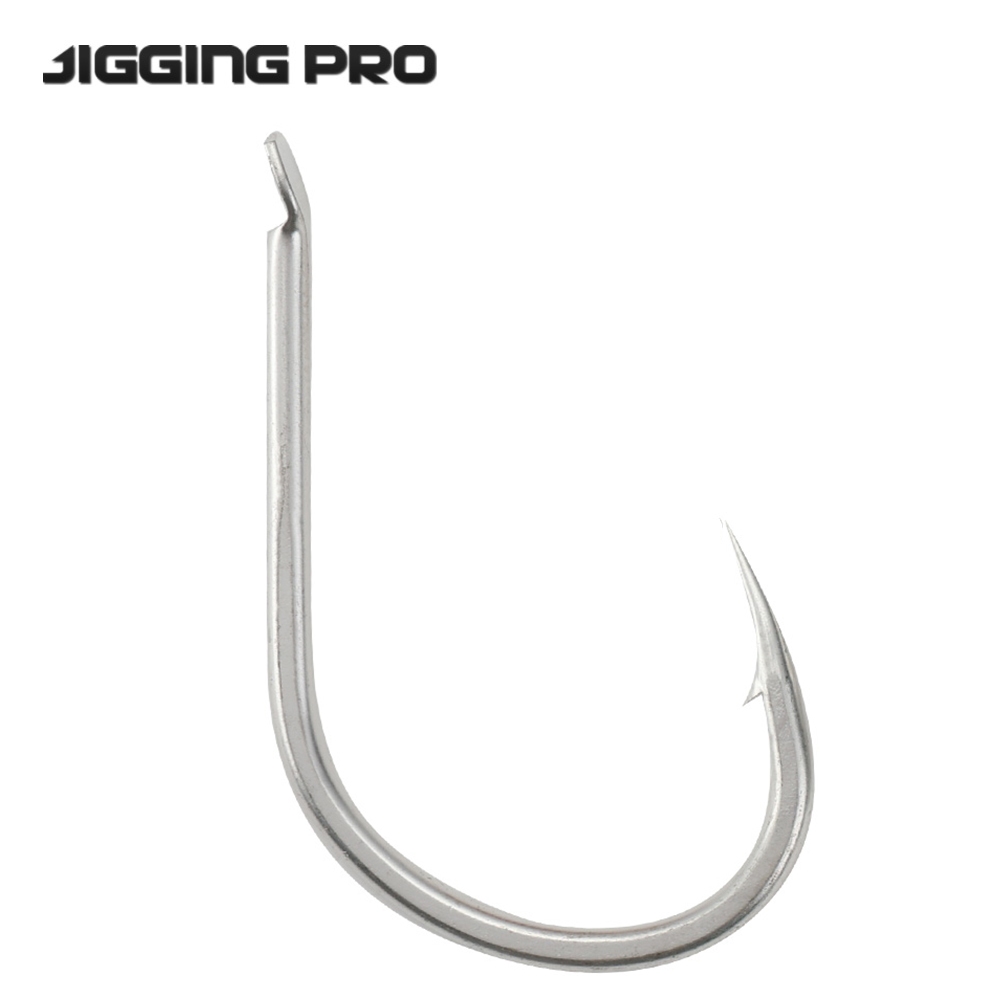 JIGGINGPRO 30/50 ชิ้นตะขอตกปลาคาร์บอนสูงสแตนเลส Jigging Hooks Barbed ปลาคาร์พตะขอตกปลา Tackle