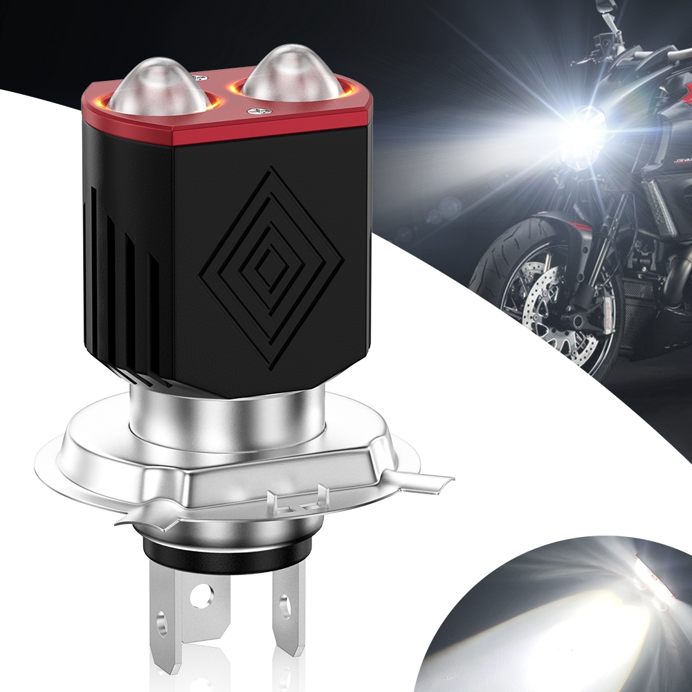 โคมไฟหน้า LED/H4 H6 BA20D/มองเห็นได้ชัดในเวลากลางคืน/ติดตั้งง่าย/กันน้ำ/ไฟสปอร์ตไลท์/เลนส์คู่