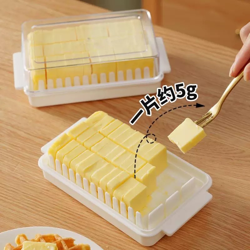 APPKER กล่องเก็บเนยพร้อมฝาปิด สําหรับใส่ชีสและของสดในตู้เย็น ภาชนะเก็บของในครัว