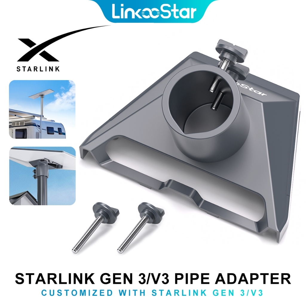 Hdoorlink สําหรับ Starlink Gen 3 ท่ออะแดปเตอร์เสา Mount หลังคาติดตั้งเสาท่อตัวเชื่อมต่อสําหรับ Starlink จานมาตรฐาน Gen3 Kickstand