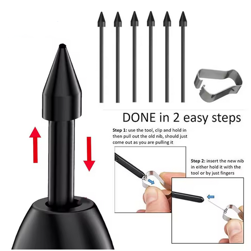 5pcs Touch Stylus ปากกา Nib เปลี่ยนเคล็ดลับสําหรับ S ปากกา Samsung Galaxy Tab S10 S9 S8 S7 S6 FE Lite Plus Ultra Nibs เติมแหนบเครื่องมือ