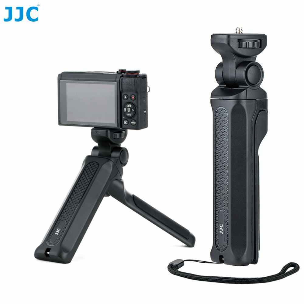 JJC Universal Vlog ยิง Grip & สดสตรีมมิ่งขาตั้งกล้องขนาดเล็กสำหรับกล้อง 1/4 "-20 ใช้งานร่วมกับ Canon sony ZV-1II ZF A7C II A6700 และกล้องอื่นๆ