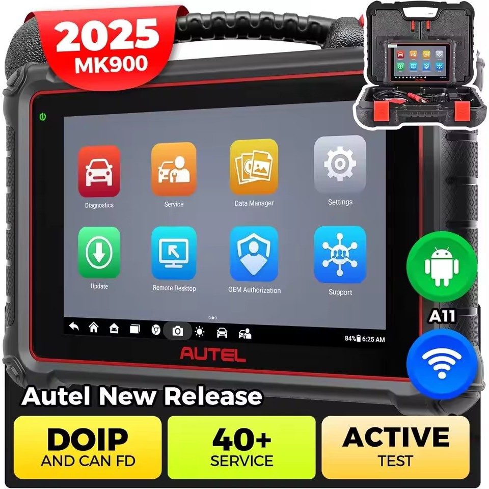 Autel Scanner MaxiCOM MK900 2025 เช่นเดียวกับ MK900BT MK900-BT MX900 เครื่องมือวินิจฉัยแบบสองทิศทาง,