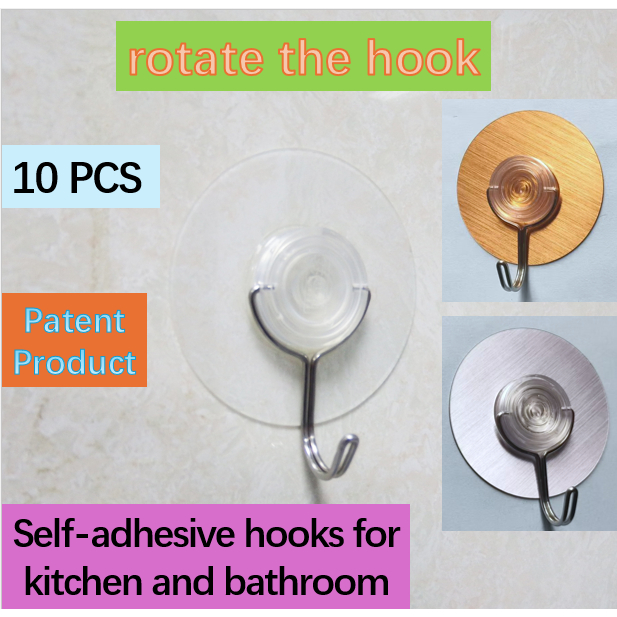 ห้องครัวห้องน้ําตะขอรอบ360องศาหมุนตะขอพิเศษแรก360องศาหมุนตะขอครัวเรือนสแตนเลสที่มีประสิทธิภาพตะขอผนังเจาะฟรีที่แข็งแกร่งโหลด-แบริ่งตะขอเหนียว