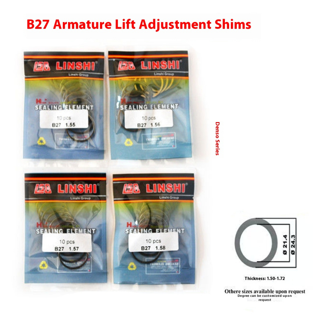 Denso หัวฉีดน้ํามันเชื้อเพลิง B27 Armature Lift Adjustment Shim Denso หัวฉีดน้ํามันเชื้อเพลิง B27 Ar