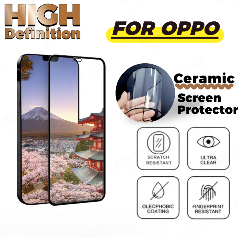 Full รุ่น HD ฟิล์มเซรามิคสําหรับ OPPO A5Pro A3X A3Pro A38 A98 A79 Reno 13 13F 12F 11F A57 A77 A55 A5