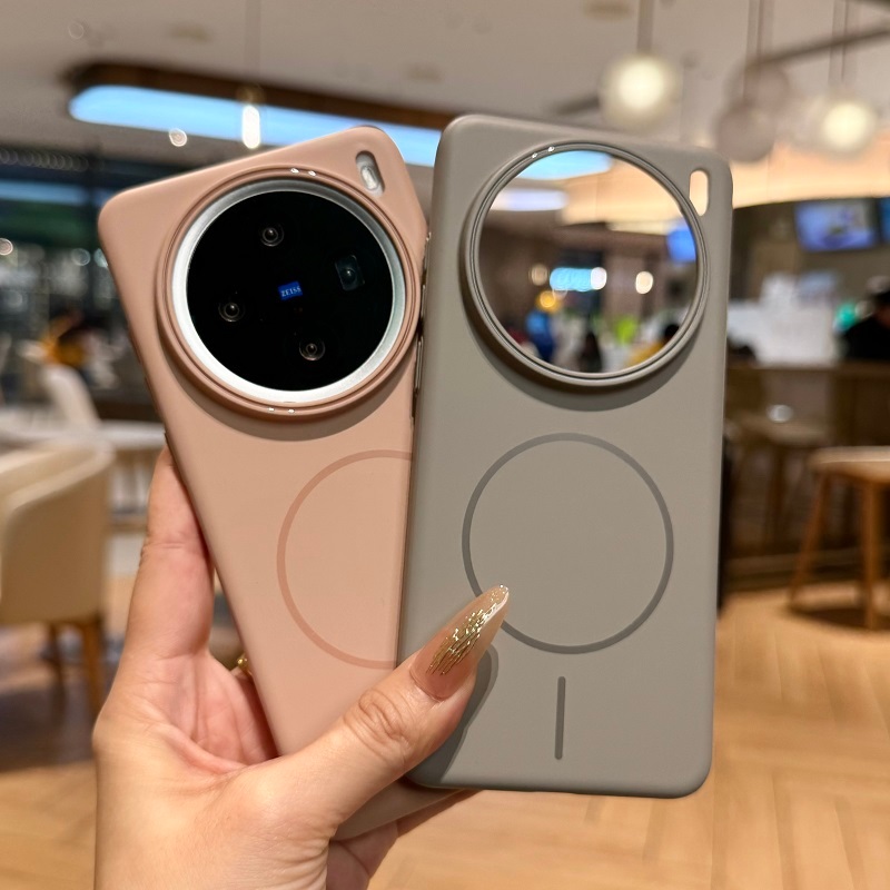 สําหรับ Vivo X100S X200S X300 X100 X200 X300 Pro X200 Ultra กรณี Soft PC การจับคู่สีแม่เหล็กชาร์จไร้สายปกหลังสําหรับ Vivo X80 X90 X100 X200 เคสโทรศัพท์
