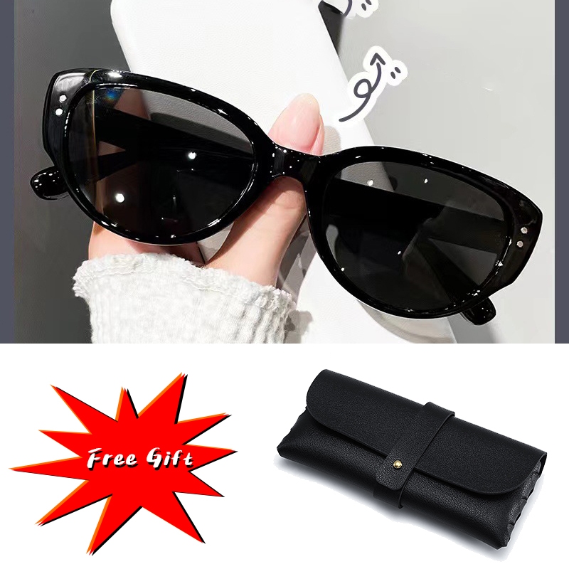 KAROS Retro แว่นกันแดด Cat Eye สไตล์เกาหลี กรอบน้ำหนักเบาที่เหมาะสำหรับการเดินทางและเป็นฟอโตเจนิก ชุด UV400