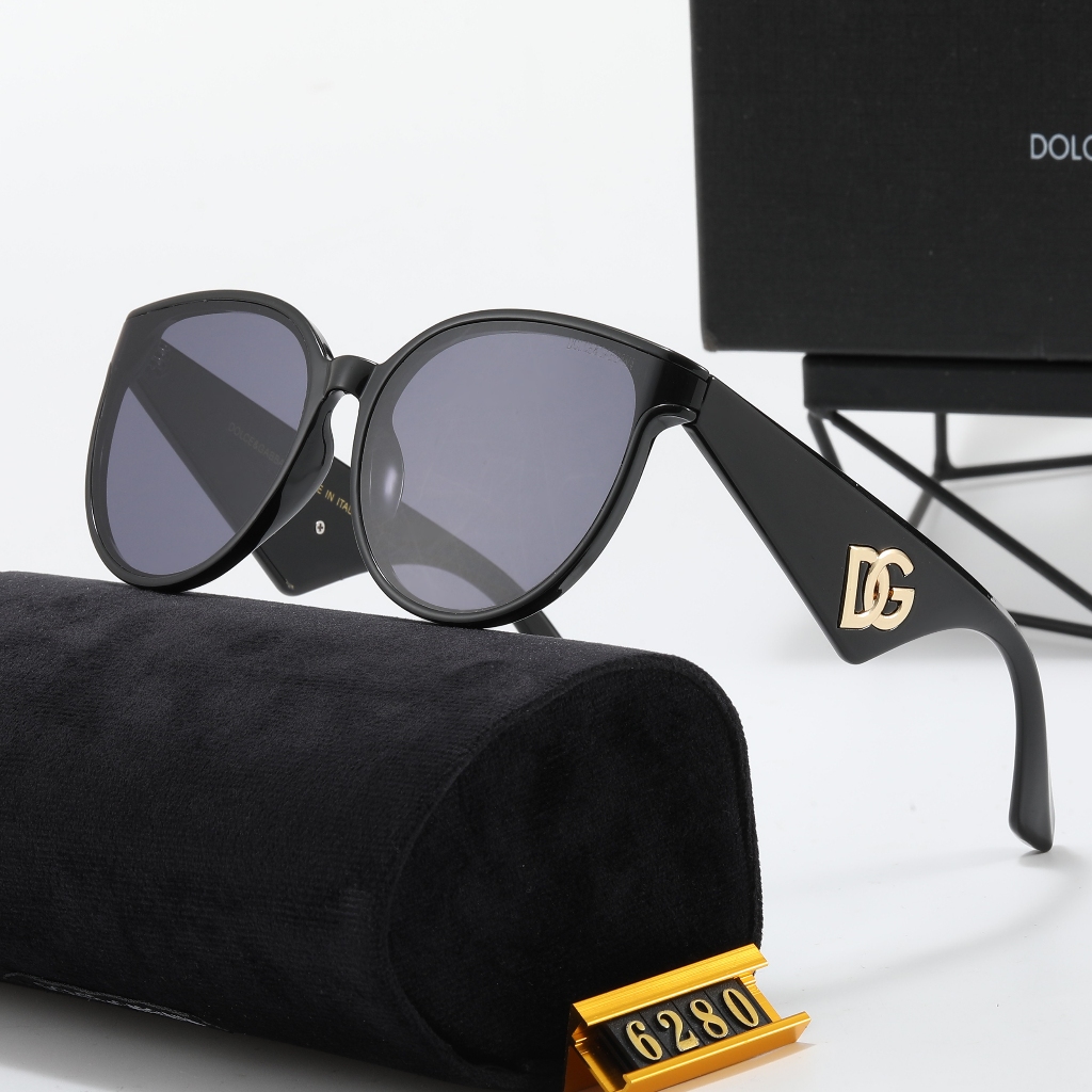 2026 สไตล์ใหม่ DG Dujiabanna แว่นตากันแดดแฟชั่นสบายๆอินเทรนด์แว่นตากันแดดกรอบกลม 2SK6280