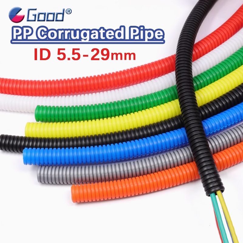 ฉนวนกันความร้อนลูกฟูกท่อไนลอนสายรัดสายรัดปลอกสายเคเบิลแขนสายไฟท่อปกสายป้องกัน