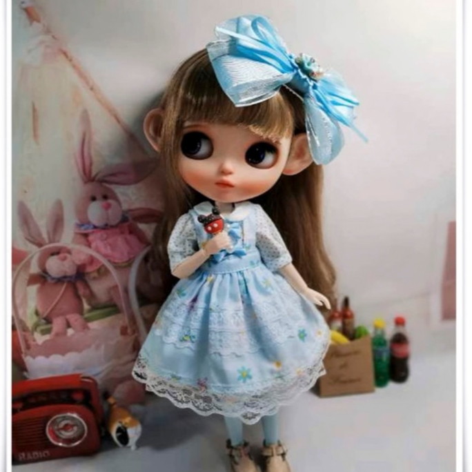 Blythe Baby Clothes bjd/SD Doll Skirt ชุดสี่ชิ้น