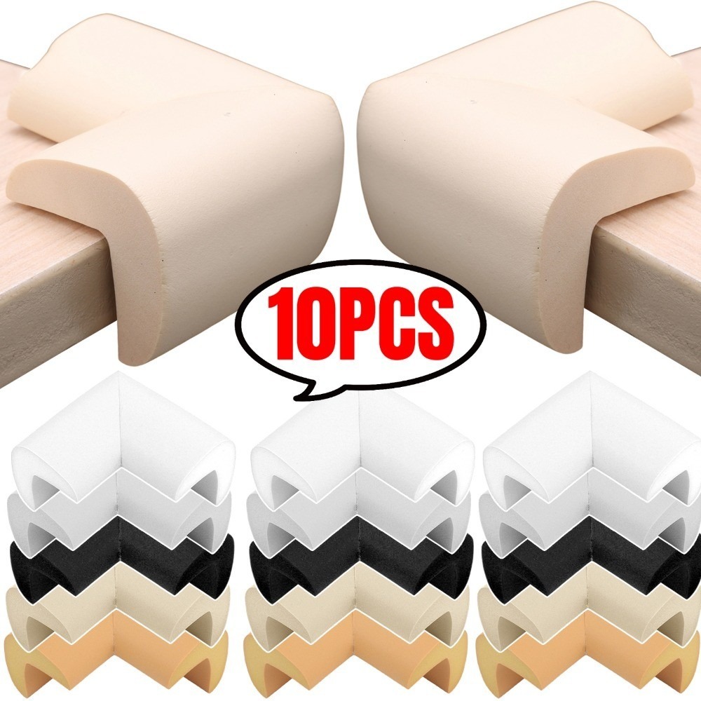 10 PC เด็กความปลอดภัยป้องกันมุม Self กาวตาราง Edge Guard Strip เฟอร์นิเจอร์มุม Protector L-รูปนุ่ม NBR Anti-collision สติกเกอร์