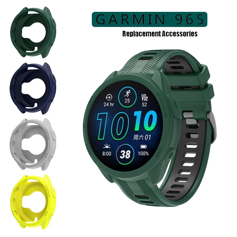 สําหรับผู้เบิกทาง Garmin 965 ซิลิโคนกรอบนุ่มกันชนเกราะ Deisgn ฝาครอบกรณี