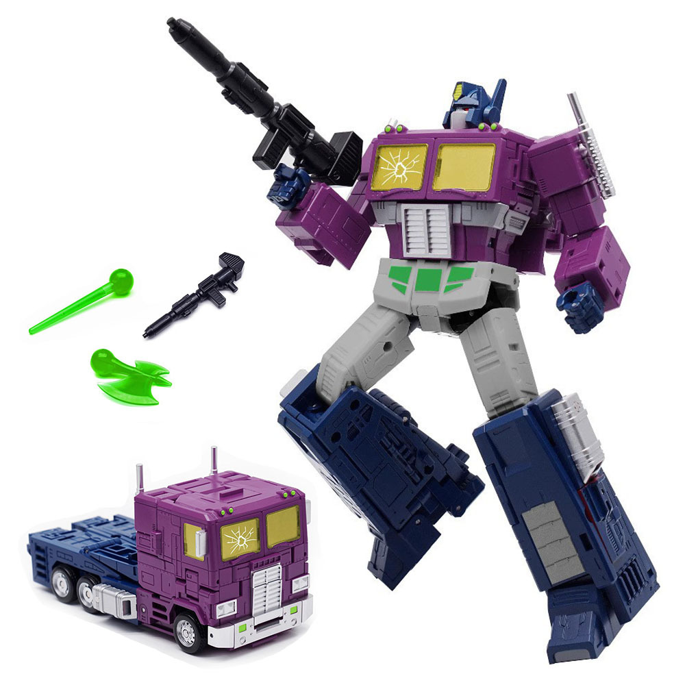 AS ของเล่น Transformation ของเล่น Optimus Prime หุ่นยนต์ G1 ภาพยนตร์เคลื่อนไหวรุ่น ASTOYS KO SS86 C-Class Commander รุ่นสีม่วงสีดํา