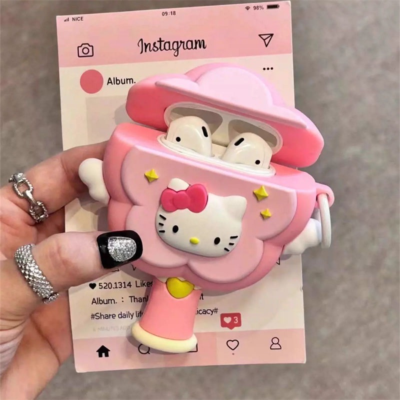 การ์ตูน Kuromi Magic Wand สําหรับ AirPods 4th Generation รูปที่ 6