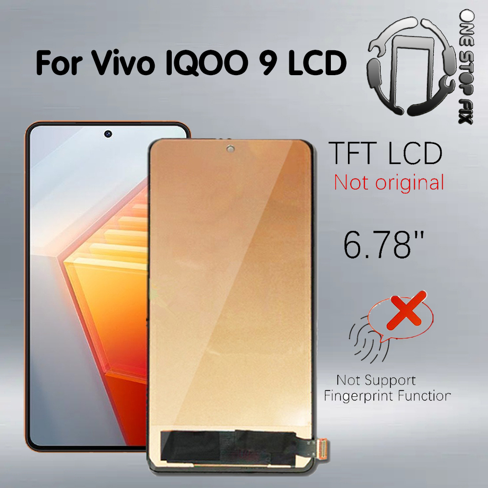 TFT สําหรับ Vivo IQOO 9 จอแสดงผล LCD Touch Screen Digitizer Assembly