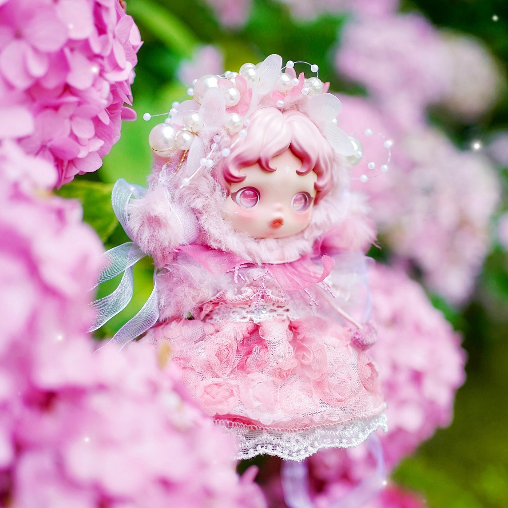 เสื้อผ้าตุ๊กตา Skullpanda L’impressionnisme, ชุดตุ๊กตาสีชมพู น่ารักมาก, ชุดตุ๊กตา skullpanda v2