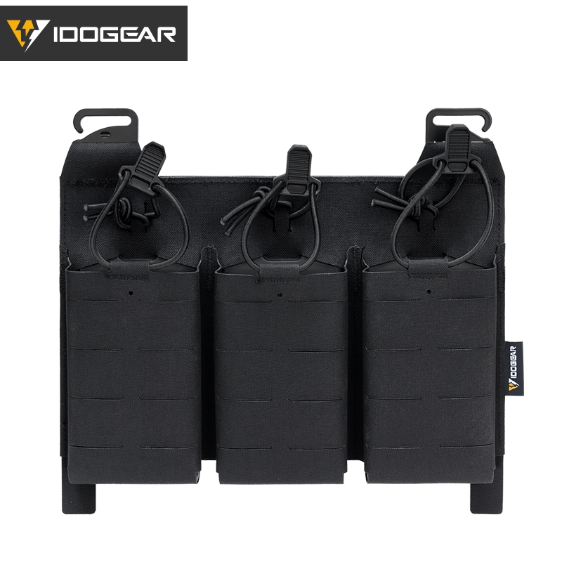 IDOGEARยุทธศาสตร์Triple556 Mag Pouch KTARแผงด้านหน้าพร้อมสายยืดหยุ่นในแทรกยุทธศาสตร์MagCarrier 35100