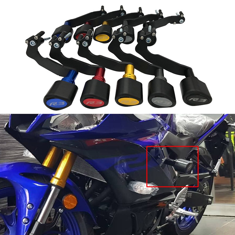 SEMSPEED CNC รถจักรยานยนต์ R3 กรอบเครื่องยนต์ Crash Slider Falling Protector สําหรับ Yamaha YZF-R3 V