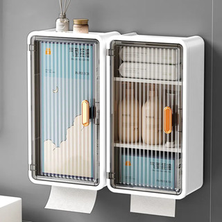 กล่องเนื้อเยื่อห้องน้ำ กล่องกระดาษทิชชูแขวนผนัง กล่องเก็บของ…