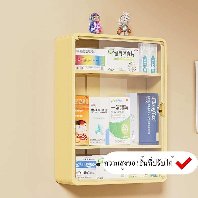 ตู้ยาสามัญประจำบ้าน ติดผนัง กล่องเก็บ ชั้นวางของ กล่องเก็บของ สินค้าของแท้คุณภาพดีจัดระเบียบเก็บยาให้เป็นที่ thumbnail 5