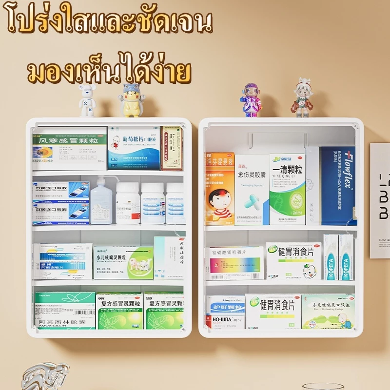 ตู้ยาสามัญประจำบ้าน ติดผนัง กล่องเก็บ ชั้นวางของ กล่องเก็บของ สินค้าของแท้คุณภาพดีจัดระเบียบเก็บยาให้เป็นที่ thumbnail 3