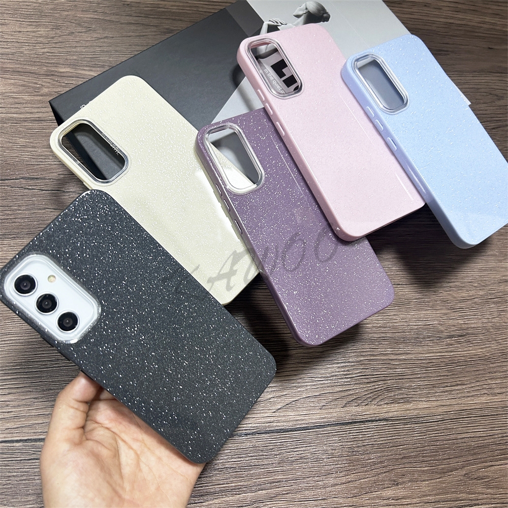 SAMSUNG สําหรับSamsung A34 A54 A56 A16 A15 A14 A05Sเลื่อมGlitter Bling Clear Hardกลับเคสโทรศัพท์