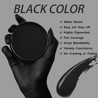 VERONNI 6 สี 30g Face Paint Body Paint สีน้ำสำหรับเด็กและผู้ใหญ่ปลอดภัยแต่งหน้าสีเดียว ชุดขาวดำเพ้นท์หน้าฮาโลวี