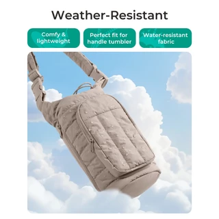 BAGSMART ขวดน้ํากระเป๋าสะพายกระเป๋าสะพายข้างกันน้ําขยายได้กระเป๋าหน้าอกน้ําหนักเบาพร้อมสําหรับเดินทาง