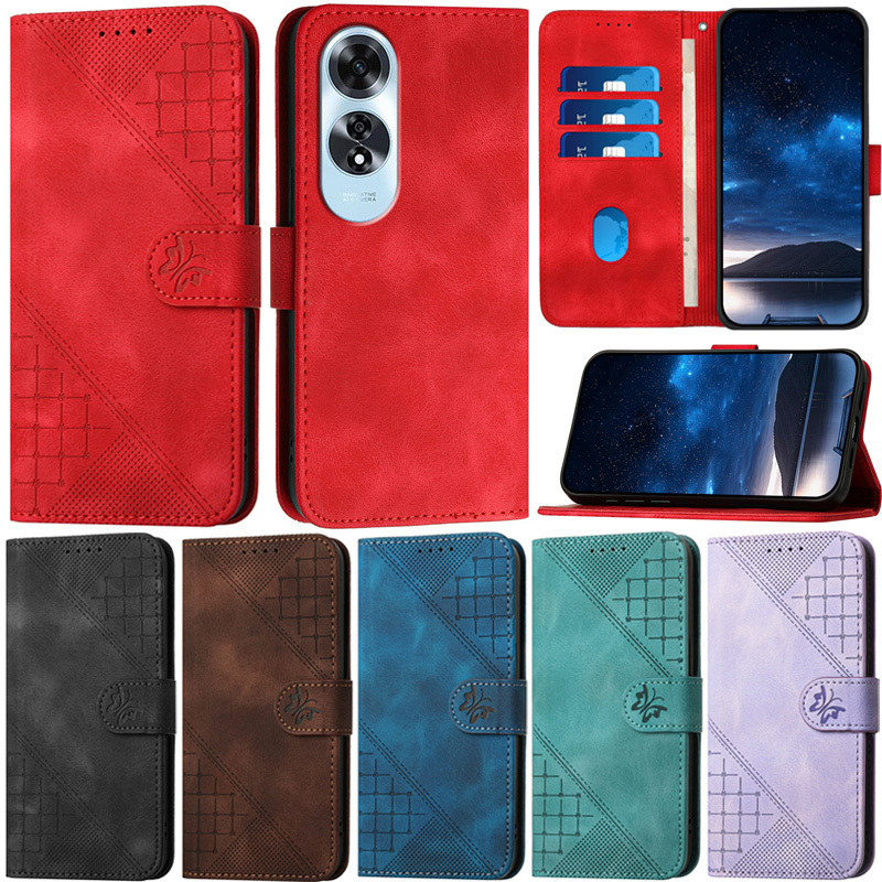 หรูหราปลอกสําหรับOppo A5 Pro 5G A54 A54s A3 Pro 5G A57 A77 4G 2022 A94 A95 A60 4G A3 A58 A78 4G A16 A52 A72 A92 A76 A74 A76 A96 A74 A74 A76 4Gฝาครอบกระเป๋าสตางค์หนังผีเสื้อ