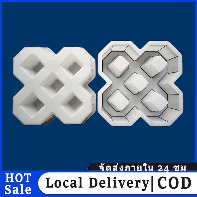 🚚จัดส่งในพื้นที่ COD🌟 40*40 ซม.ทําเอง เส้นทางสวนสแควร์คอนกรีตพลาสติกอิฐแม่พิมพ์ปูโพรพิลีนทางเท้าทางเดินสวนอาคารอุปกรณ์เสริม
