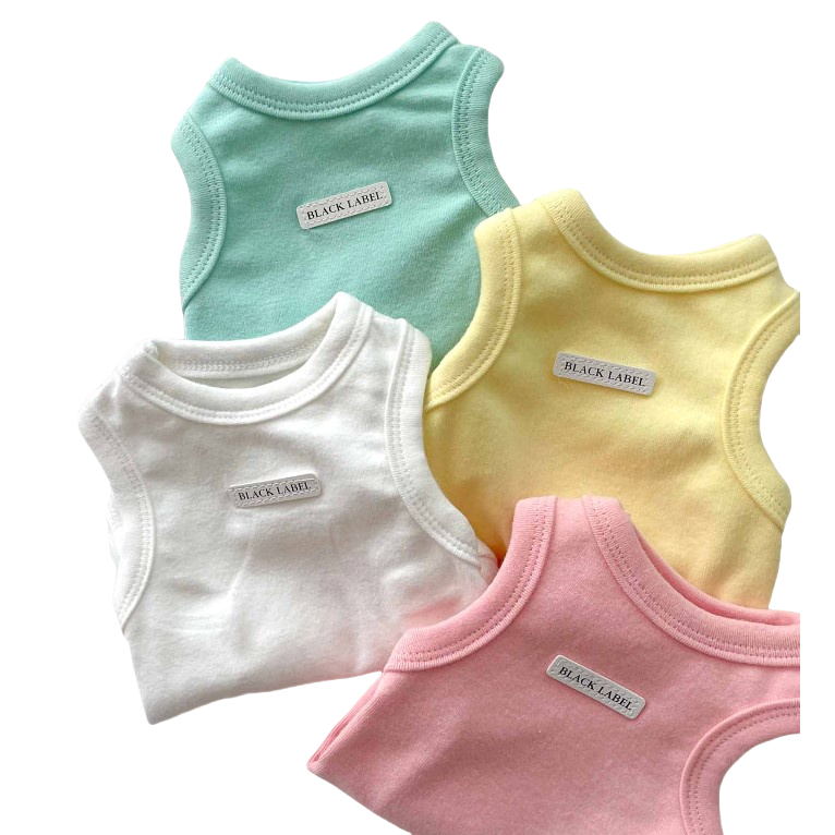 ลูกอม สีกั๊กสัตว์เลี้ยงผ้าฝ้ายแท้ระบายอากาศสบายกั๊กสุนัขแมวเสื้อกั๊กง่ายสีธรรมดาเสื้อผ้าสัตว์เลี้ยงเท็ดดี้ปอมเสื้อผ้าสุน