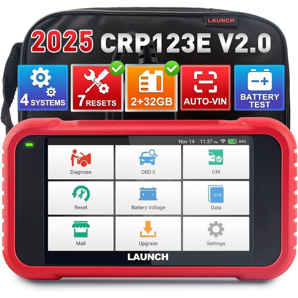 [สินค้าพร้อมส่ง] เครื่องสแกนเนอร์เปิดตัว CRP123E V2.0 OBD2 สําหรับเครื่องยนต์ ABS Airbag SRS Gearbox