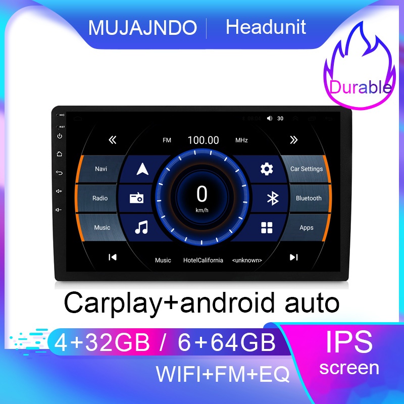 MUJAJNDO 9 นิ้ว 6+64G 4+64G carplay android auto android15 หน้าจอ IPS เครื่องเสียงรถยนต์ android hea