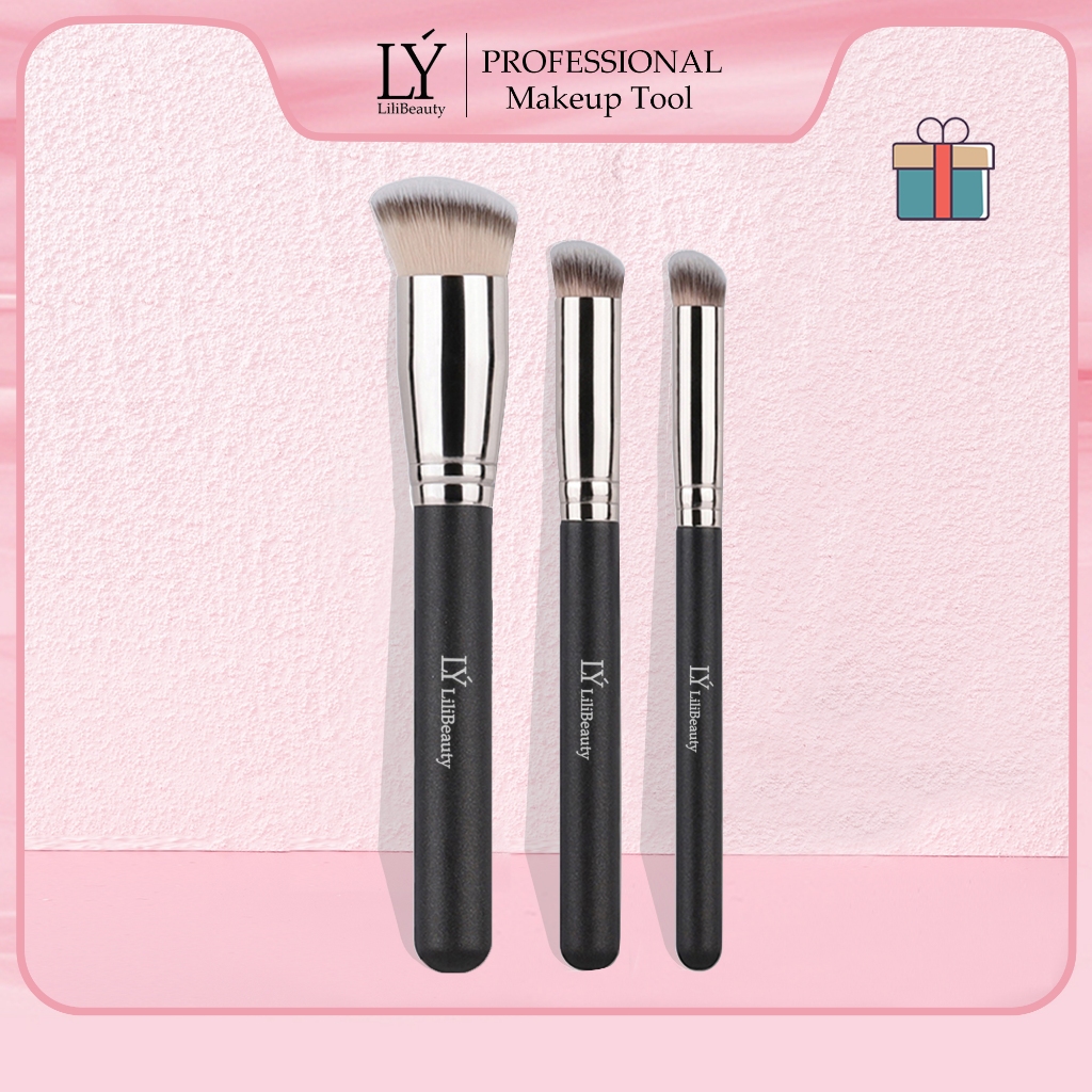 LiliBeauty3pcs ชุดแปรงแต่งหน้าแปรงรองพื้นแปรงคอนซีลเลอร์แปรงคอนซีลเลอร์,A170270370