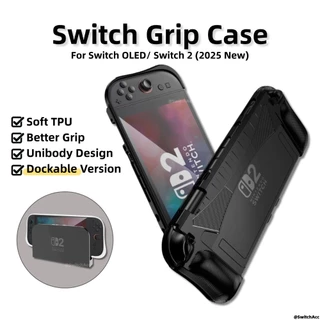 Dockable Switch Grip Case พร้อมช่องใส่การ์ดสําหรับ Nintendo Switch 2/ OLED Ergonomic Grip Design [สต๊อกในพื้นที่]