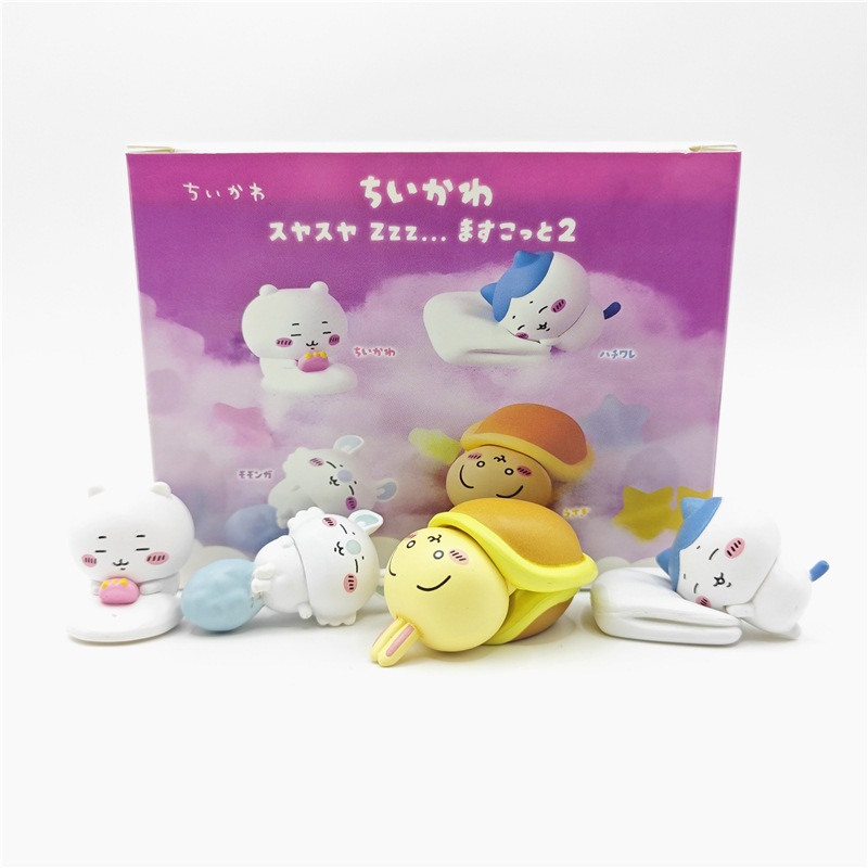 4 ชิ้น/เซ็ต 2-4 ซม.อะนิเมะ Chikawa Sleep ตุ๊กตา Series Hachiware Usagi น่ารัก Kawaii หมีรุ่น Q PVC ตัวเลขการกระทําตุ๊กตาของเล่น