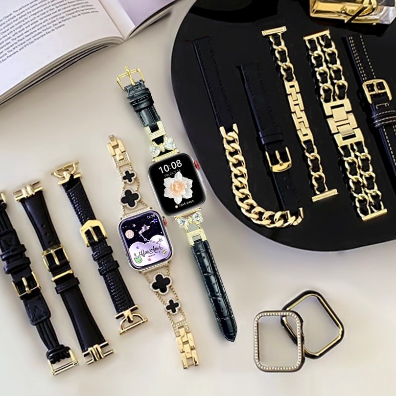 Luxury Gold black เคส Huawei watch Fit 4 สาย Metal สาย Huawei watch Fit 4 pro Strap PC Huawei Watch 