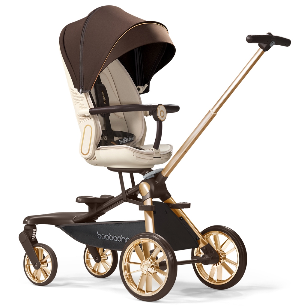 Baobaohao V16max รถเข็นเด็ก 2 ทาง All Terrain รถเข็นเด็กน้ําหนักเบาพับได้พร้อมแผ่นรับประทานอาหาร