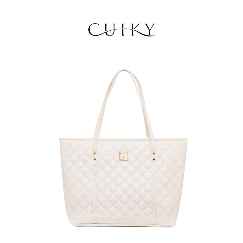 Cuiky Diamond Check Tote กระเป๋าผู้หญิงขนาดใหญ่ความจุกระเป๋าเดินทางแบบพกพากระเป๋าสะพายหรูหรา High-End All-Match แฟชั่น – โปรปัง