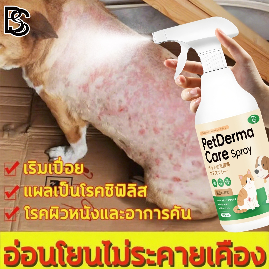 🐶ฟื้นฟูเร็ว ปลอดภัยสำหรับสัตว์เลี้ยง🐱MINI สเปรย์ผิวหนังสัตว์เลี้ยง ขี้เรื้อน เรื้อน แผลสุนัข 500ml สเปรย์ขี้เรื้อน สูตรธรรมชาติ เลียได้