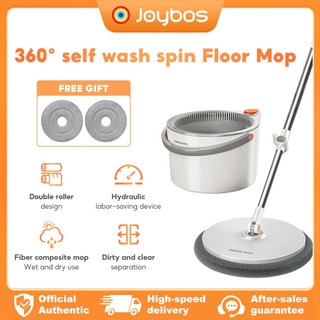 Joybos M16 Upgrade Version Spinner Flat 360 Rotating Cleaner With Turbo Flushing Bucket 2 pcs Mop